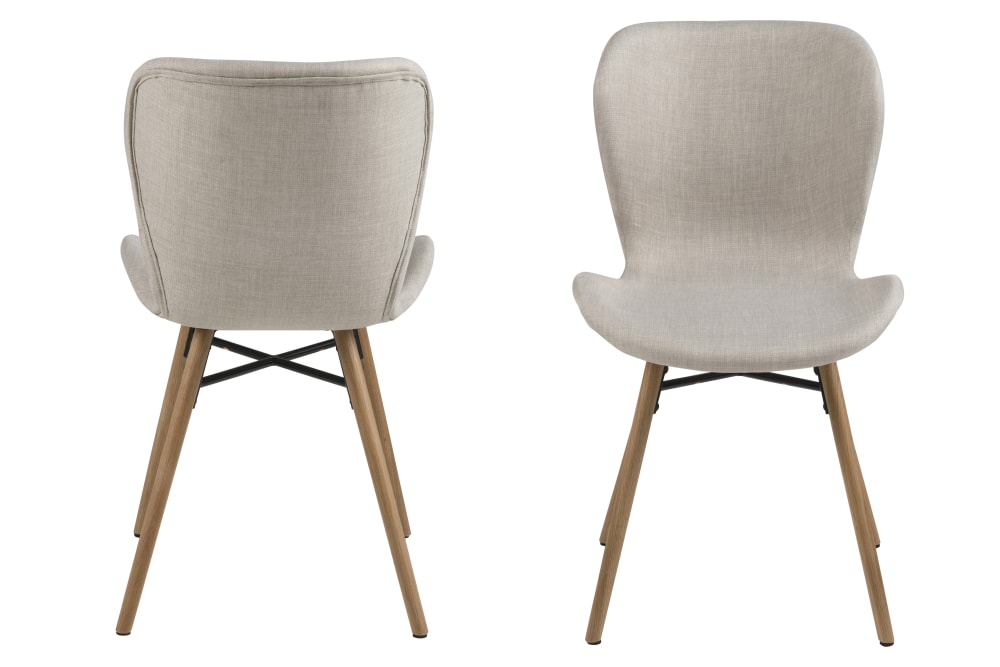 wohnli-moebel-suche-M23147836-1 2er Set Esszimmerstuhl 47x82x56cm Stoff Beige ebuy24 Möbel Esszimmermöbel Stühle