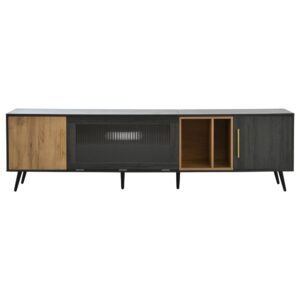 wohnli-moebel-suche-M23148777 Wohnli Möbelsuche - TV-Einheit 3 aus grauem und gewelltem Glas mit 3 Nischen-Flügeltüren