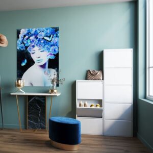 Schuhkipper mit 5 Fächern aus Stahl in Weiß 15x170x50cm Stahl Weiß Kare Design Möbel Flurmöbel Schuhschränke