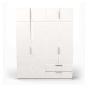 wohnli-moebel-suche-M23149397 Wohnli Möbelsuche - Kleiderschrank 8 Türen und 2 Schubladen L157cm - Weiß