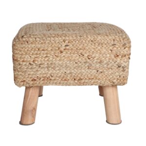 Wohnli Möbelsuche - Fußstütze aus Jute in brauner Farbe 40x40x33cm