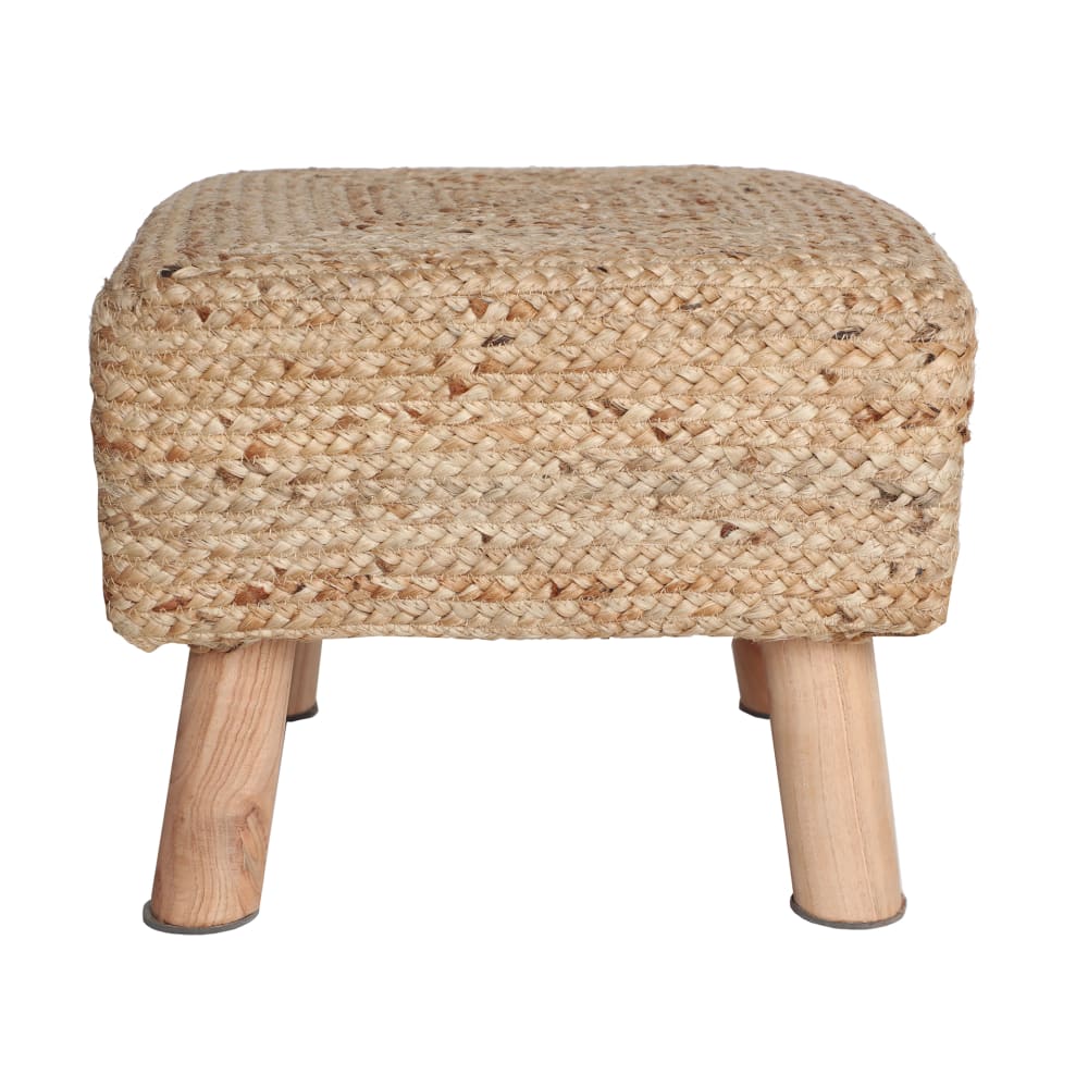 wohnli-moebel-suche-M23151500 Wohnli Möbelsuche - Fußstütze aus Jute in brauner Farbe 40x40x33cm