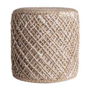 Wohnli Möbelsuche - Fußstütze aus Jute in brauner Farbe 40x40x44cm