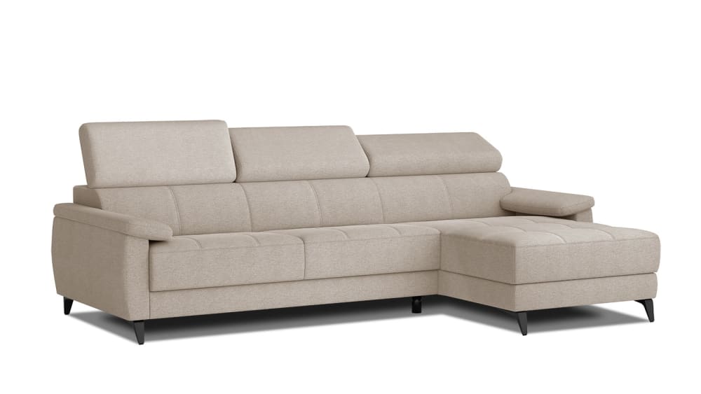 Wohnli Möbelsuche - Ecksofa 4-Sitzer mit verstellbare Kopfstützen