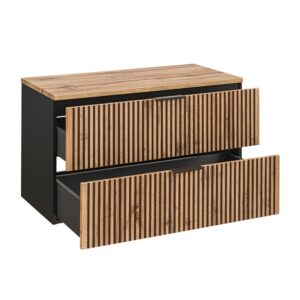 Eichenoptik und Schwarz