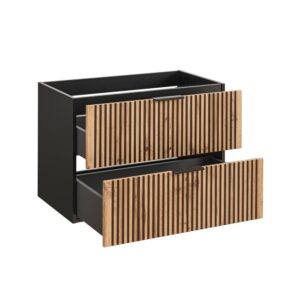 Eichenoptik und Schwarz