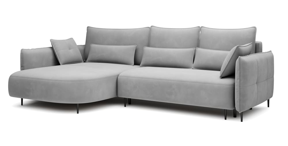 Wohnli Möbelsuche - Ecksofa mit Veloursbezug