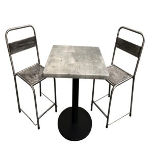 Grauer Snacktisch aus Duroplast 60x102x60cm Harz Grau Mathi Design Möbel Esszimmermöbel Esstische