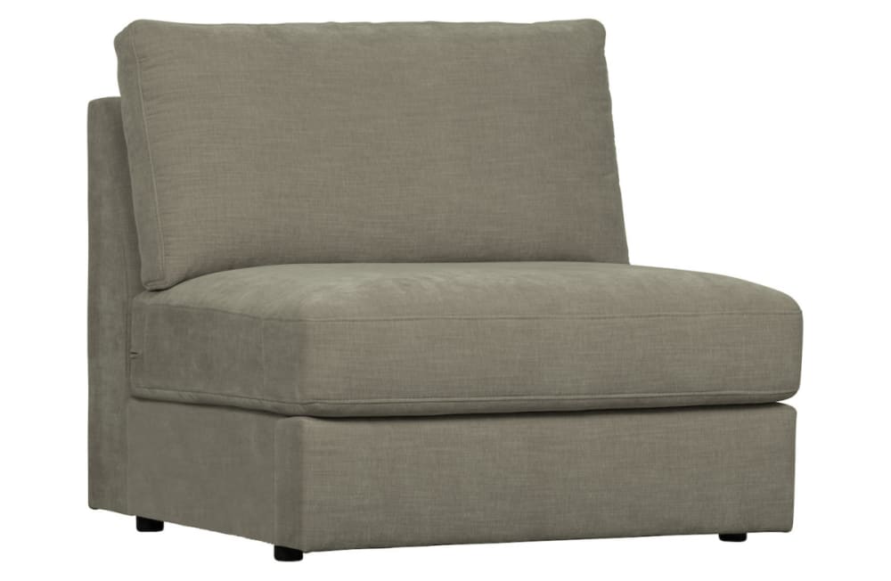 Grauer Stoff Sessel aus 100 % Polyester 98x85x90cm Stoff Grau WOOOD Sofas und Sessel Sessel, Poufs und Fußbänke Sessel