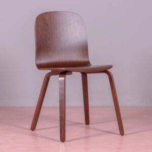wohnli-moebel-suche-M23155424-1 Skandinavischer Designstuhl aus Walnussholz 50x83x49cm Holz Braun Nest dream Möbel Esszimmermöbel Stühle
