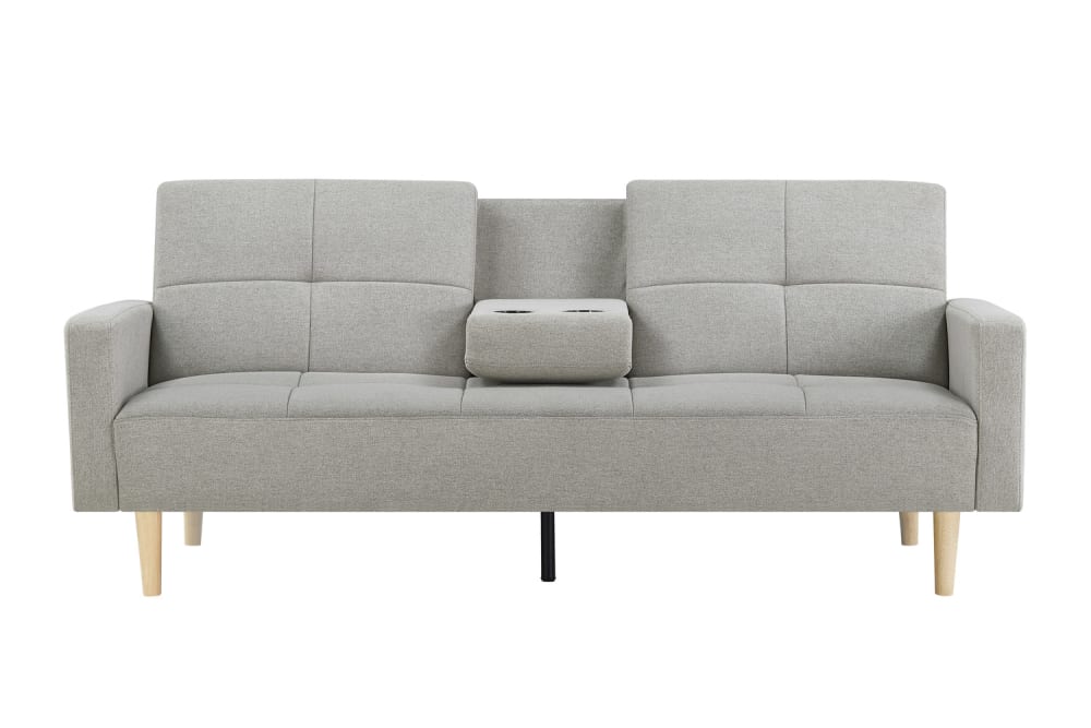 wohnli-moebel-suche-M23158073 Wohnli Möbelsuche - Sofa mit 3 Plätzen in grauem Stoff umwandelbar