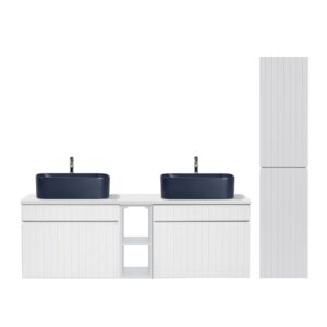 wohnli-moebel-suche-M23158582 Wohnli Möbelsuche - Doppelwaschtisch und Hängesäule 2 Schubladen