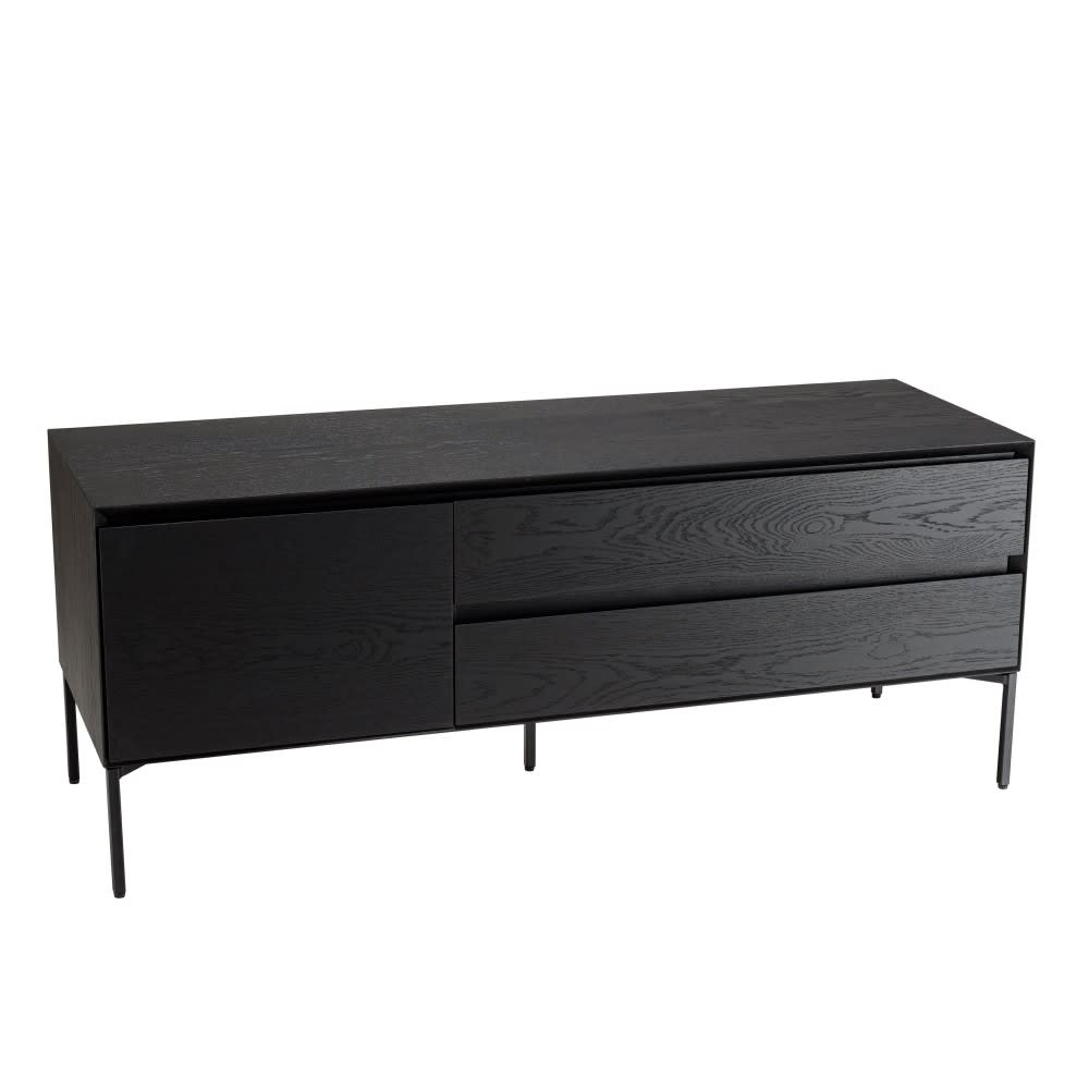 wohnli-moebel-suche-M23158826 Wohnli Möbelsuche - TV-Möbel schwarz 1 Tür 2 Schubladen Metallfüße schwarz