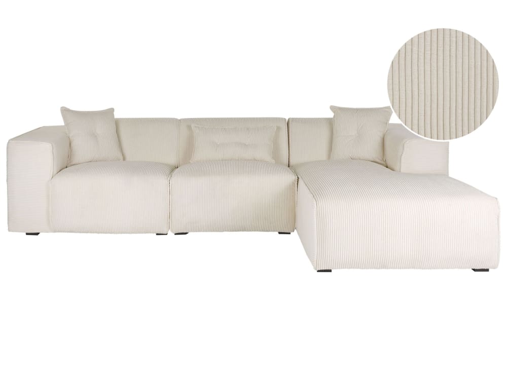 Wohnli Möbelsuche - Ecksofa linksseitig 3 Personen aus Cord