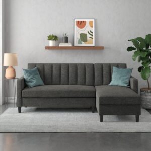 213x82x154cm Stoff Grau Dorel Home Sofas und Sessel Sofas Ecksofas