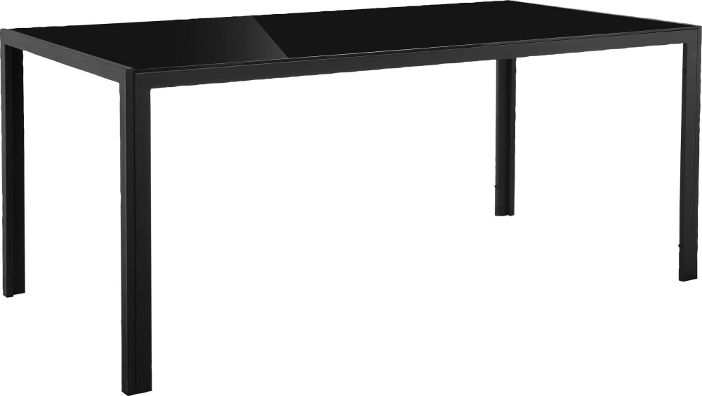 Wohnli Möbelsuche - Esstisch für 8 Personen aus Glas und Metallgestell 180 cm