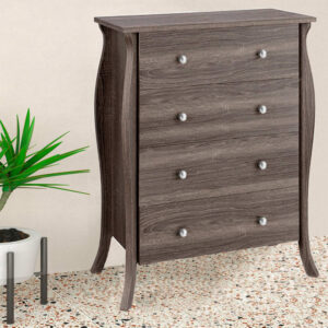 Kommode mit 4 Schubladen in Eichenoptik, grau 35x80x70cm Spanplatte Braun Loft24 Möbel Schlafzimmermöbel Kommoden