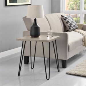 wohnli-moebel-suche-M23162052-1 Beistelltisch quadratisch in Eichenoptik 50x56x50cm Metall Braun Dorel Home Möbel Wohnzimmermöbel Beistelltische