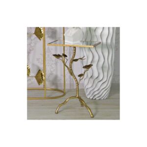 wohnli-moebel-suche-M23163670-1 Couchtisch aus Metall und Spiegelglasplatte cm 40x30x60 40x60x30cm Metall Gold Mauro Ferretti Möbel Wohnzimmermöbel Beistelltische