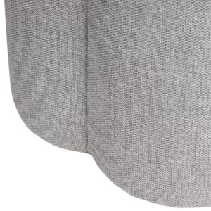 Pouf in Blumenform aus Stoff in Grau. 38x36x38cm PES - Polyester Grau Koketto Home Sofas und Sessel Sessel, Poufs und Fußbänke Sitzsäcke