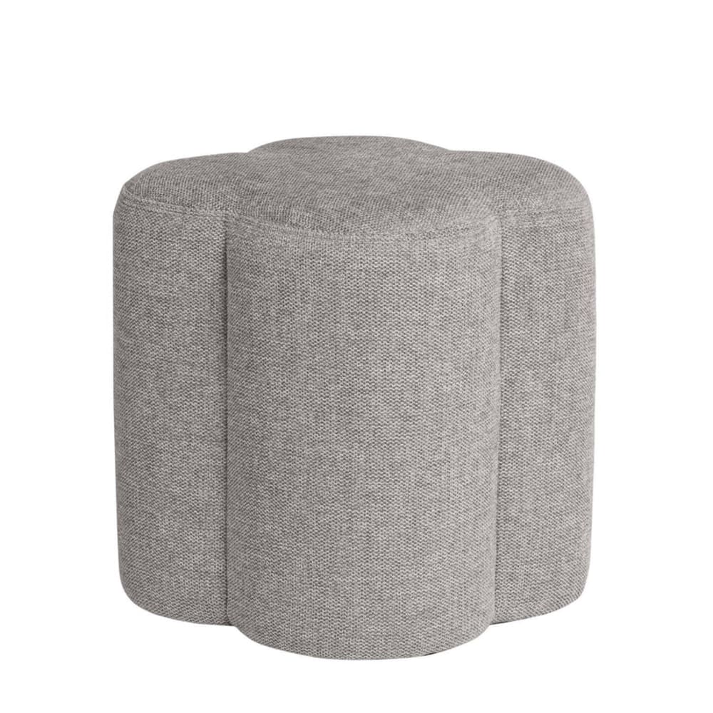 wohnli-moebel-suche-M23164986 Wohnli Möbelsuche - Pouf in Blumenform aus Stoff in Grau.