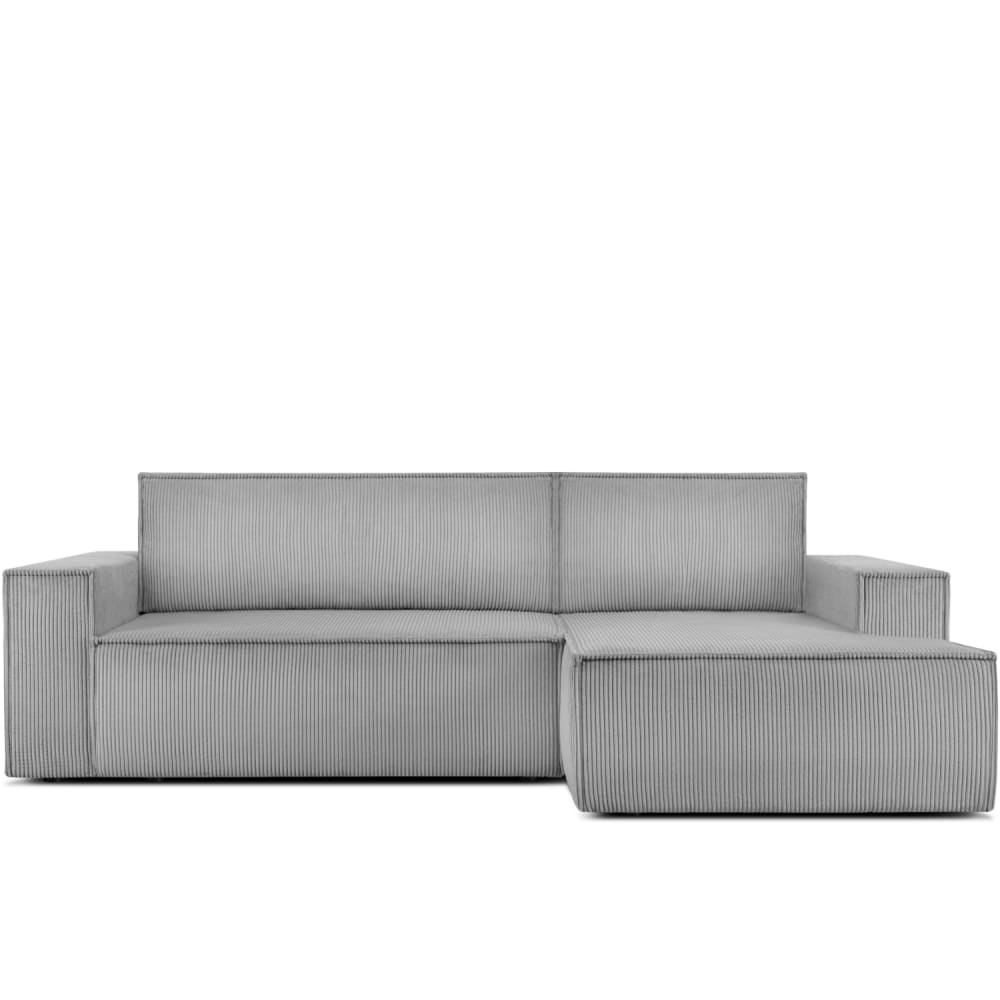 Wohnli Möbelsuche - Ecksofa rechts mit Schlaffunktion in Pet Friendly Cord-Stoff