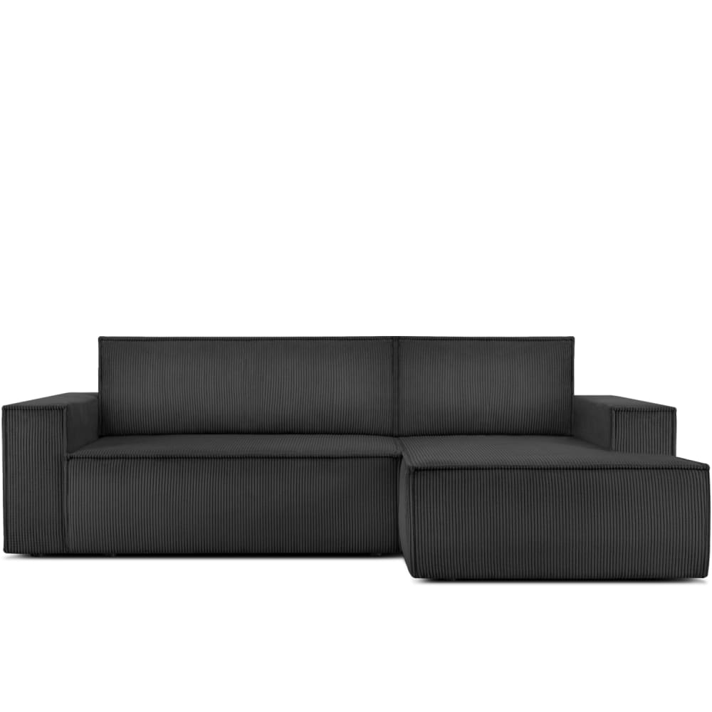 Wohnli Möbelsuche - Ecksofa rechts mit Schlaffunktion in Pet Friendly Cordstoff