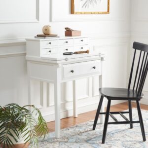 wohnli-moebel-suche-M23165833-1 Schreibtisch aus pappel weiß 76x96x69cm Holz Beige Safavieh Möbel Büromöbel Schreibtische