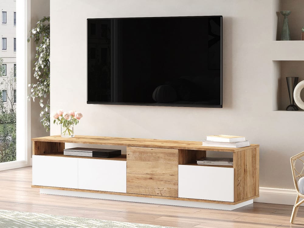 180x45x45cm Spanplatte Braun vente-unique.com Möbel Wohnzimmermöbel TV-Möbel