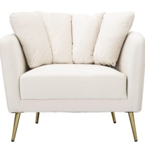wohnli-moebel-suche-M23166868-1 KIEV CREME SESSEL CM 88X77X74 88x74x77cm PES - Polyester Beige Mauro Ferretti Sofas und Sessel Sessel, Poufs und Fußbänke Sessel