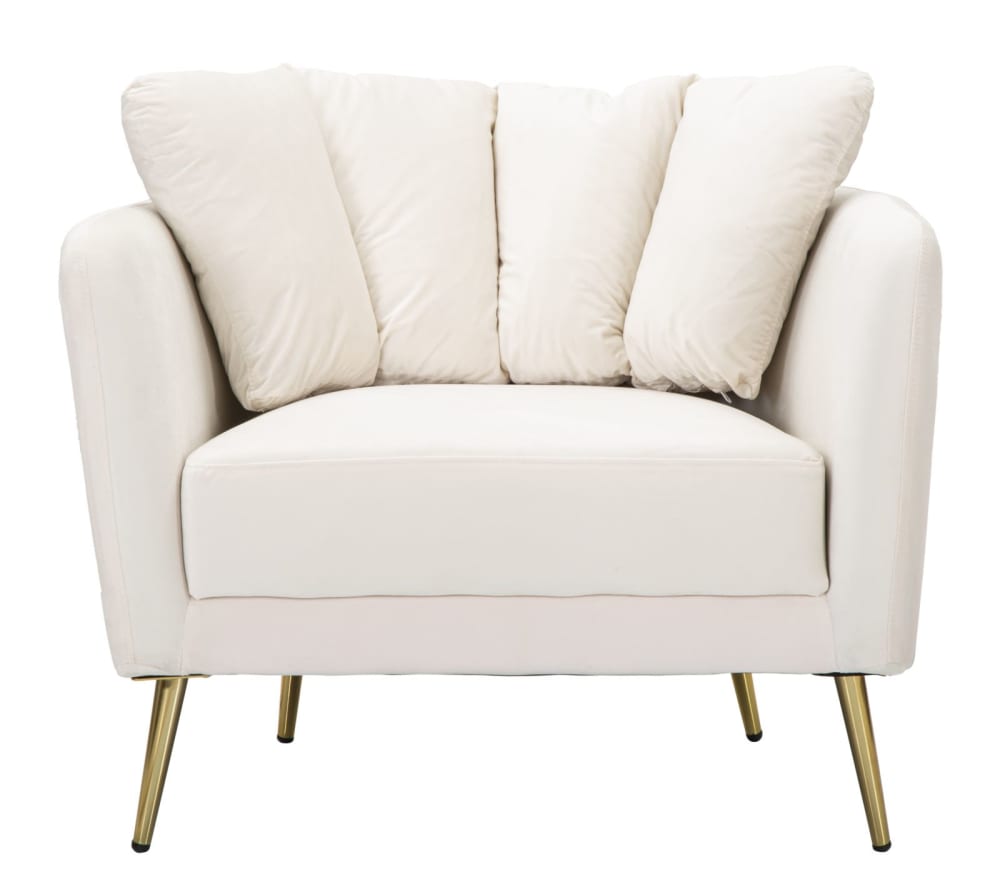 wohnli-moebel-suche-M23166868-1 KIEV CREME SESSEL CM 88X77X74 88x74x77cm PES - Polyester Beige Mauro Ferretti Sofas und Sessel Sessel, Poufs und Fußbänke Sessel