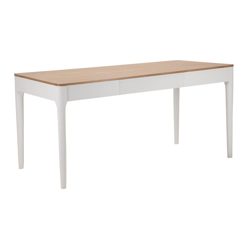 wohnli-moebel-suche-M23166922 Wohnli Möbelsuche - Rechteckiger Esstisch aus weißem und braunem Holz cm 180x90x80