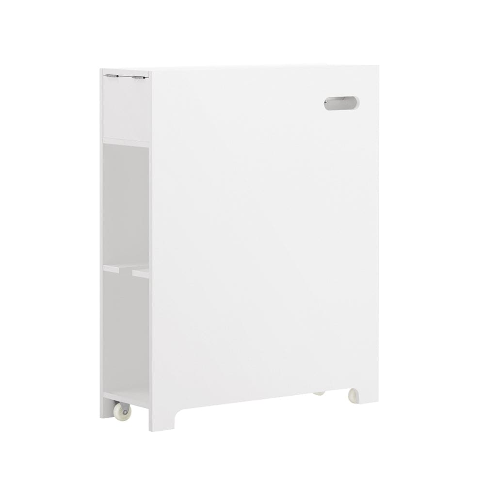 wohnli-moebel-suche-M23168076 Wohnli Möbelsuche - Nischenregal 20cm mit Rollen Holz Weiß