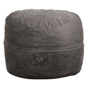 140x75x140cm Wildlederimitat Grau Bananair Sofas und Sessel Sessel, Poufs und Fußbänke Sitzsäcke