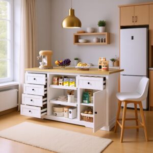 wohnli-moebel-suche-M23174931-1 Esstisch in Weiß und Holz Moderne Eleganz 150x76x65cm Spanplatte Weiß Urban Meuble Möbel Esszimmermöbel Esstische