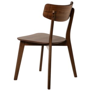 wohnli-moebel-suche-M23175374-1 Einfacher Stuhl aus Holz in Nussbaumfarbe. 50x79x51cm Holz Braun Koketto Home Möbel Esszimmermöbel Stühle