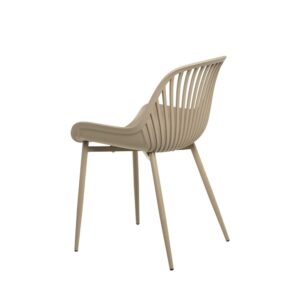 wohnli-moebel-suche-M23175381-1 Beiger Stuhl aus Polypropylen mit Metallbeinen 58x82x51cm PP - Polypropylen Beige Koketto Home Möbel Esszimmermöbel Stühle