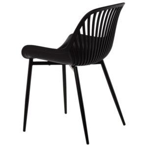 wohnli-moebel-suche-M23175384-1 Schwarzer Stuhl aus Polypropylen mit Metallbeinen 58x82x51cm PP - Polypropylen Schwarz Koketto Home Möbel Esszimmermöbel Stühle