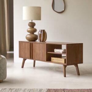 TV-Schrank aus Akazienholz 150 cm 147x53x35cm Holz Braun Tikamoon Möbel Wohnzimmermöbel TV-Möbel