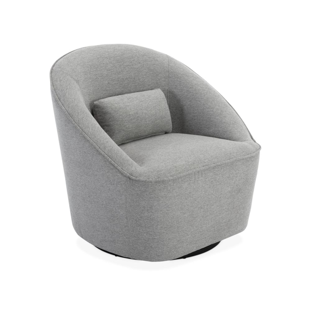wohnli-moebel-suche-M24003357 Wohnli Möbelsuche - 360° drehbarer Sessel mit hellgrauem Stoffbezug