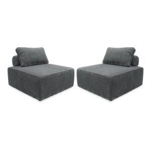 wohnli-moebel-suche-M24003361 Wohnli Möbelsuche - 2er Set Sessel ohne Armlehne mit grauem Cordbezug