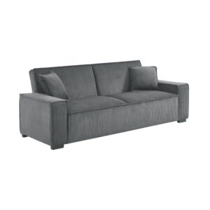 Wohnli Möbelsuche - Schlafsofa 3-Sitzer mit dunkelgrauem Cordbezug