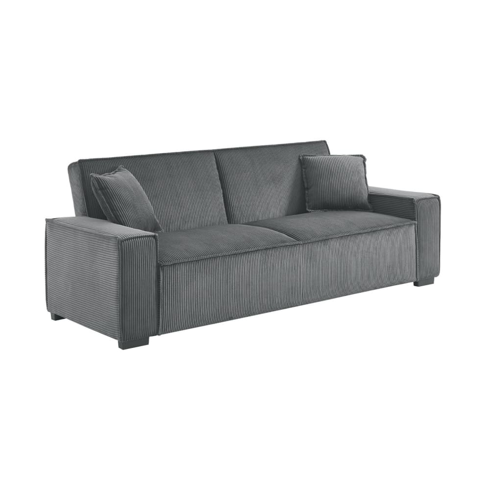 Wohnli Möbelsuche - Schlafsofa 3-Sitzer mit dunkelgrauem Cordbezug