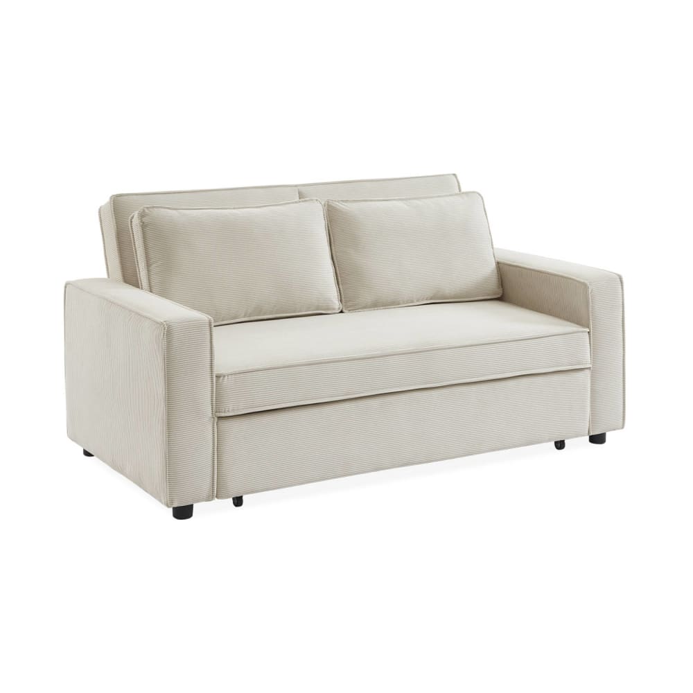 Wohnli Möbelsuche - 3-Sitzer Schlafsofa mit cremefarbenem Cordbezug