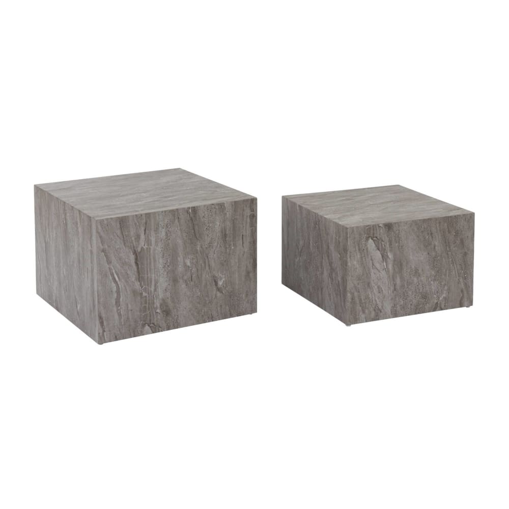 wohnli-moebel-suche-M24003472 Wohnli Möbelsuche - 2er Set Couchtische mit Marmoreffekt in grau