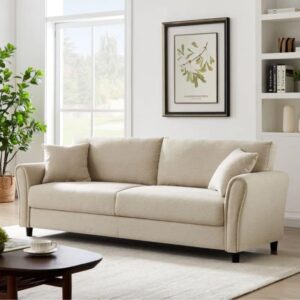 212x87x78cm Holz Beige Concept Usine Sofas und Sessel Sofas 2-Sitzer-Sofas & 3-Sitzer-Sofas