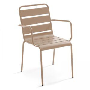 wohnli-moebel-suche-M24003571 Wohnli Möbelsuche - Sessel im industriellen Stil aus Metall Taupe