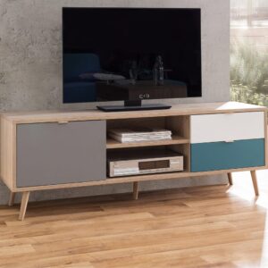 wohnli-moebel-suche-M24004947-1 TV-Schrank skandinavisch 150cm 150x52x40cm Spanplatte Braun Concept Usine Möbel Wohnzimmermöbel TV-Möbel