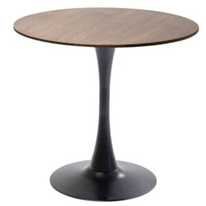 wohnli-moebel-suche-M24005925 Wohnli Möbelsuche - Runder Esstisch für 3 Personen aus Holz und Stahl in Schwarz D80cm