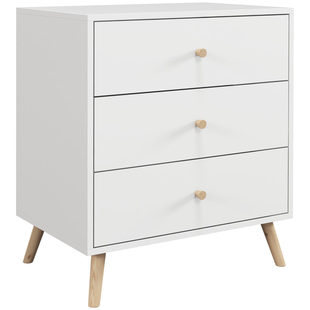 wohnli-moebel-suche-M24006173 Wohnli Möbelsuche - Commode 3 tiroirs design scandinave piètement bois pin MDF blanc